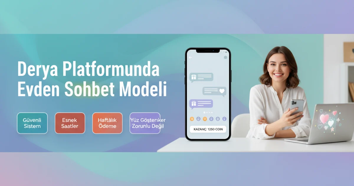 Derya Platformunda Evden Sohbet Modeli: Kadınlara Esnek ve Güvenli Kazanç Fırsatı