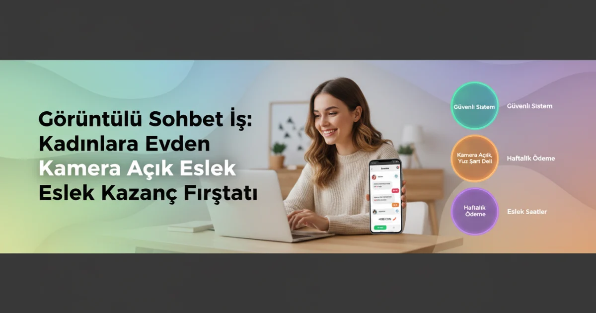 Görüntülü Sohbet İş: Kadınlara Evden Kamera Açık Esnek Kazanç Fırsatı