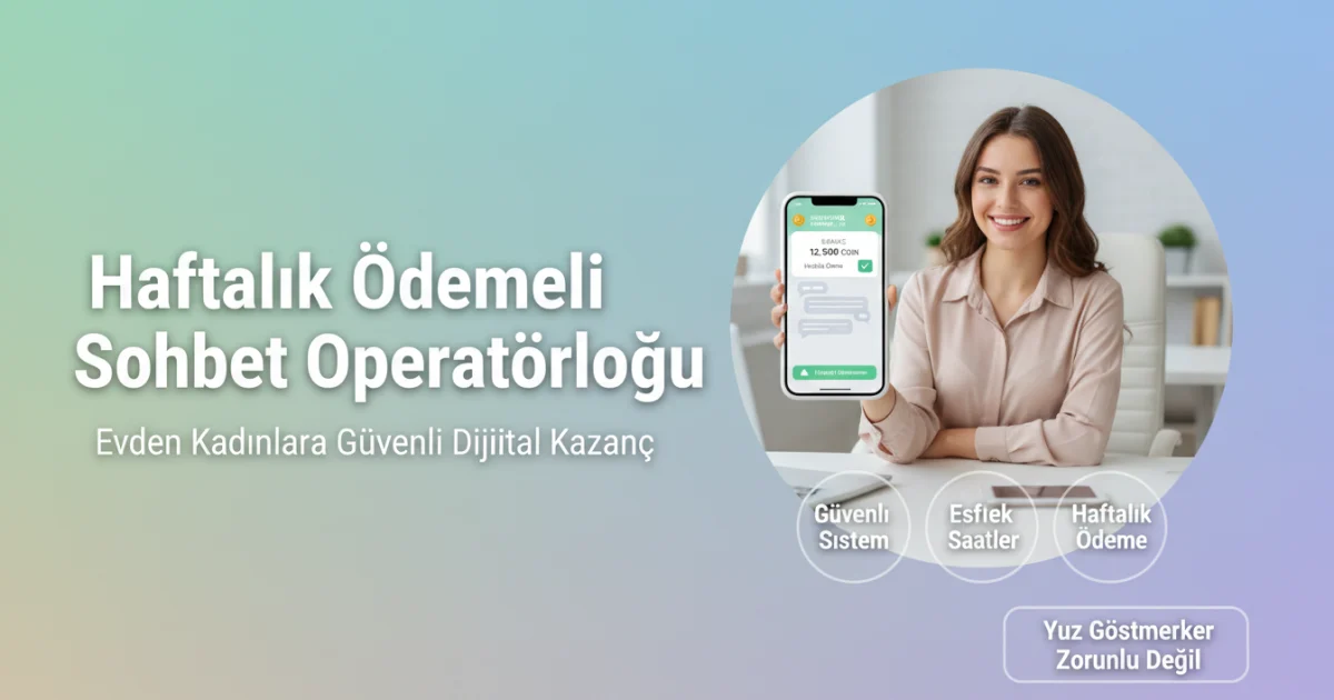 Haftalık Ödemeli Sohbet Operatörlüğü: Evden Kadınlara Güvenli Dijital Kazanç