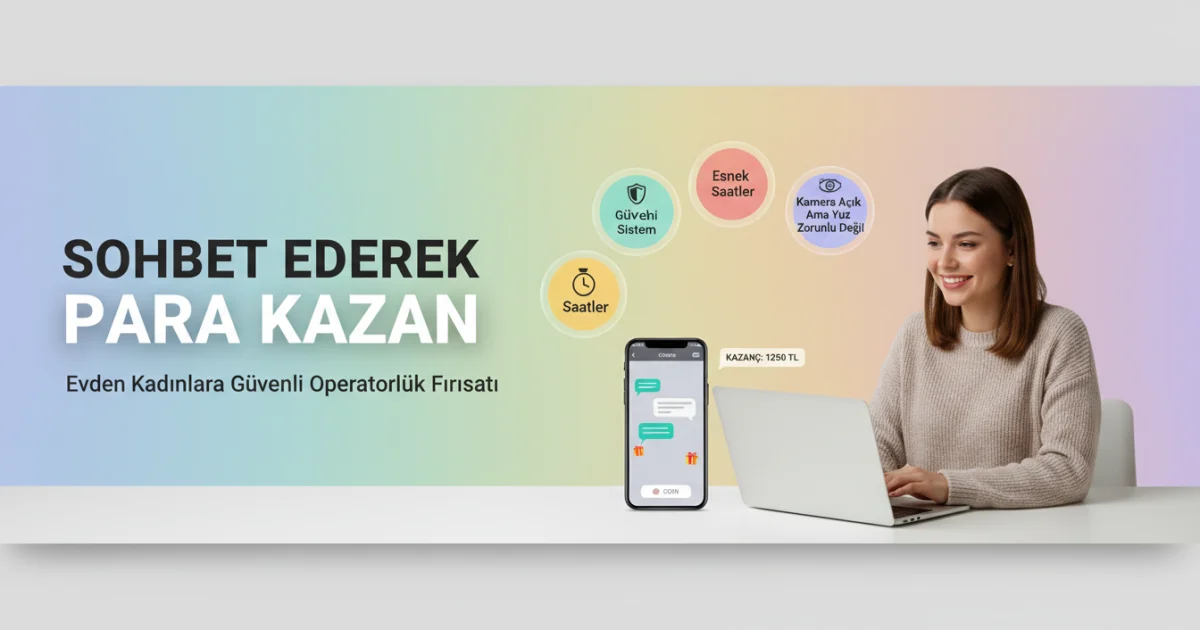 Sohbet Ederek Para Kazan: Evden Kadınlara Güvenli Operatörlük Fırsatı