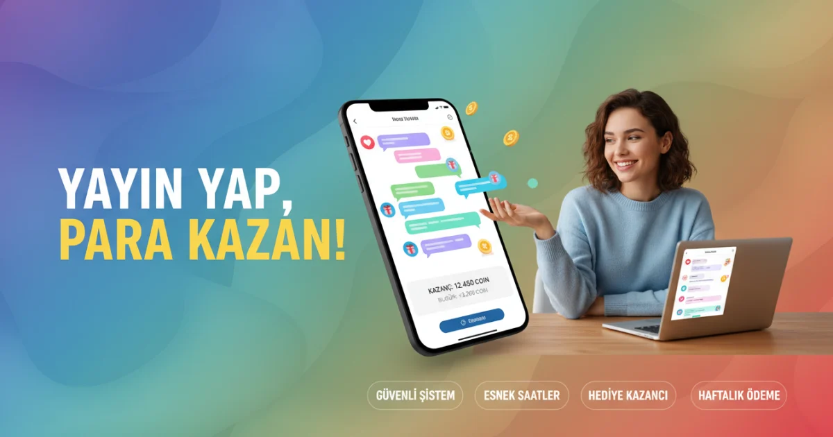 Yayın Yaparak Para Kazandıran Sohbet Uygulamaları: Kadınlara Evden Güvenli Dijital Gelir Fırsatı