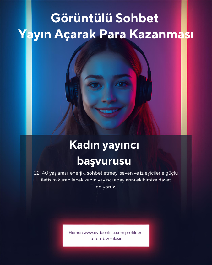 PARA KAZANDIRAN SOHBET UYGULAMA. Kadın model arıyoruz!