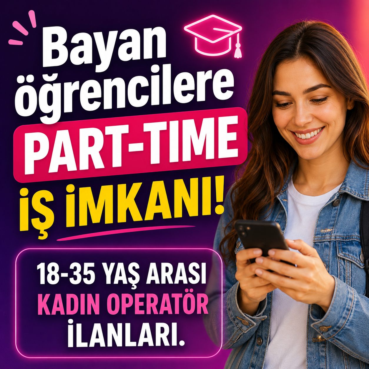 BAYAN ÖĞRENCİLERE PART-TİME İŞ İMKANI