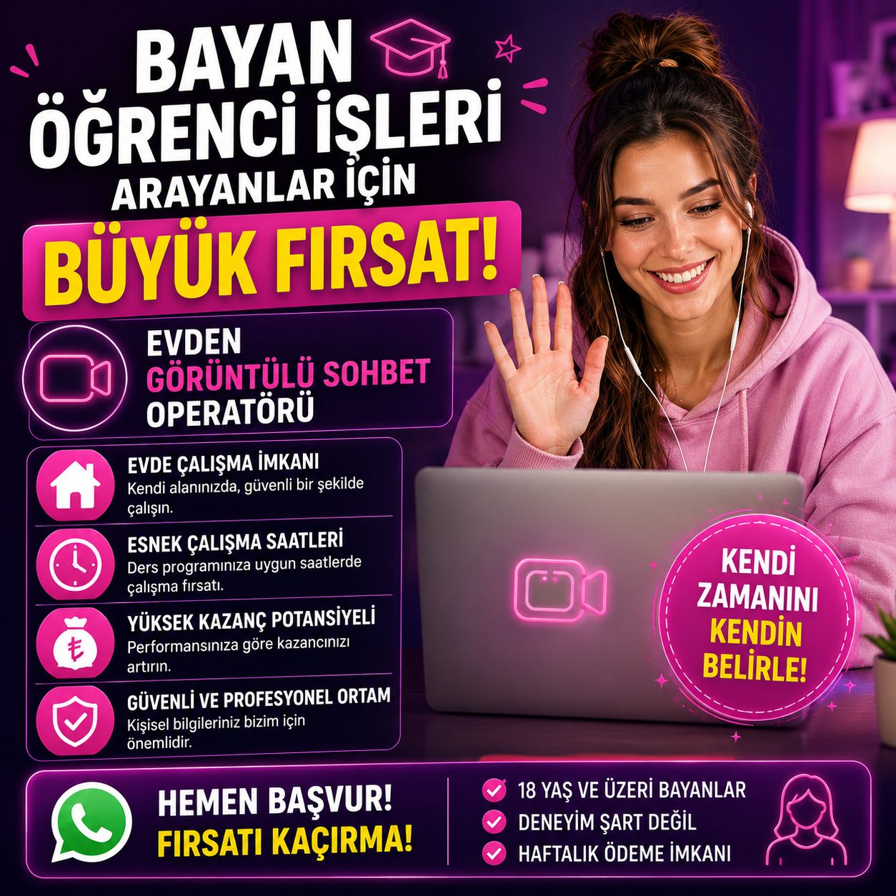 ✅Bayanlar için online Kameralı Sohbet İşleri