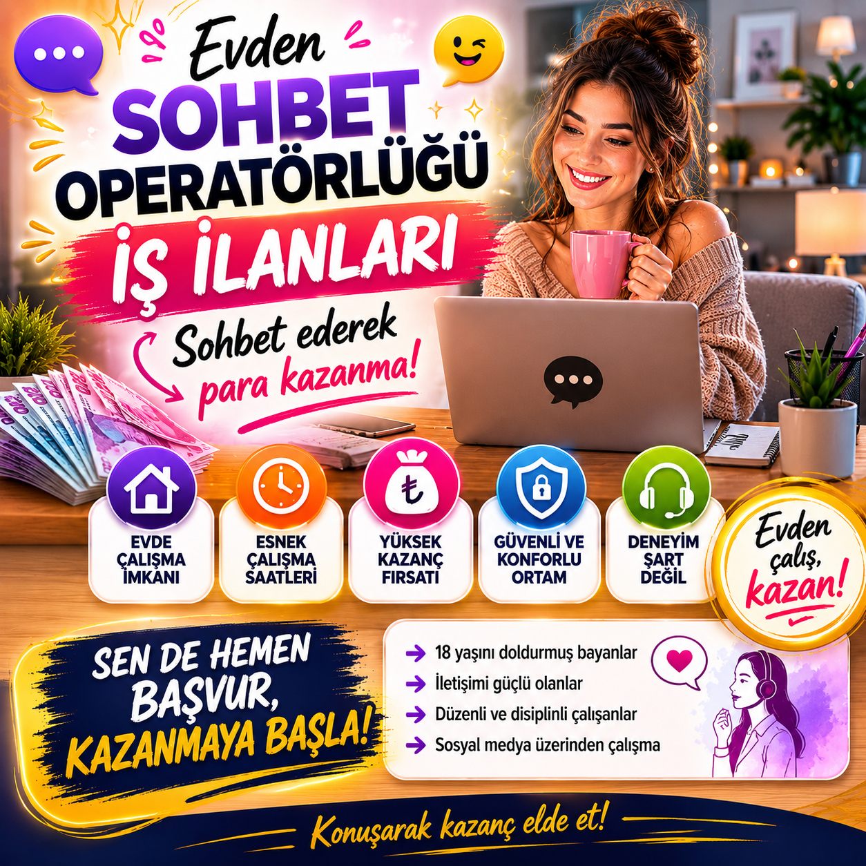 Evden Sohbet Operatörlüğü İş İlanları