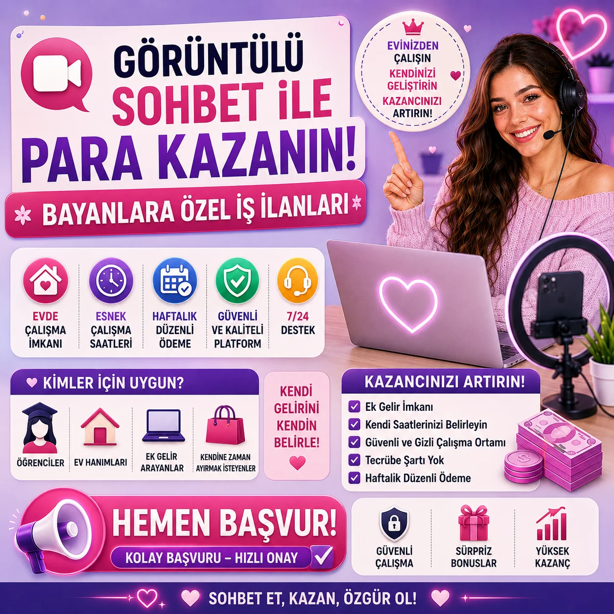 Kazanmaya Başlayın: Görüntülü Sohbet ile Para Kazanın!