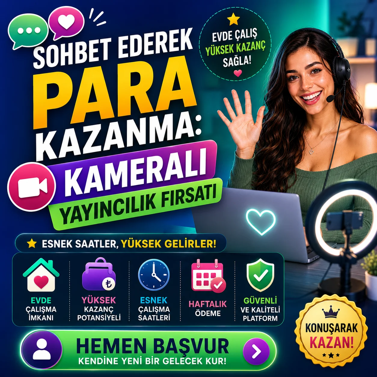 Bayan Görüntülü Sohbet Operatörü İş İlanları