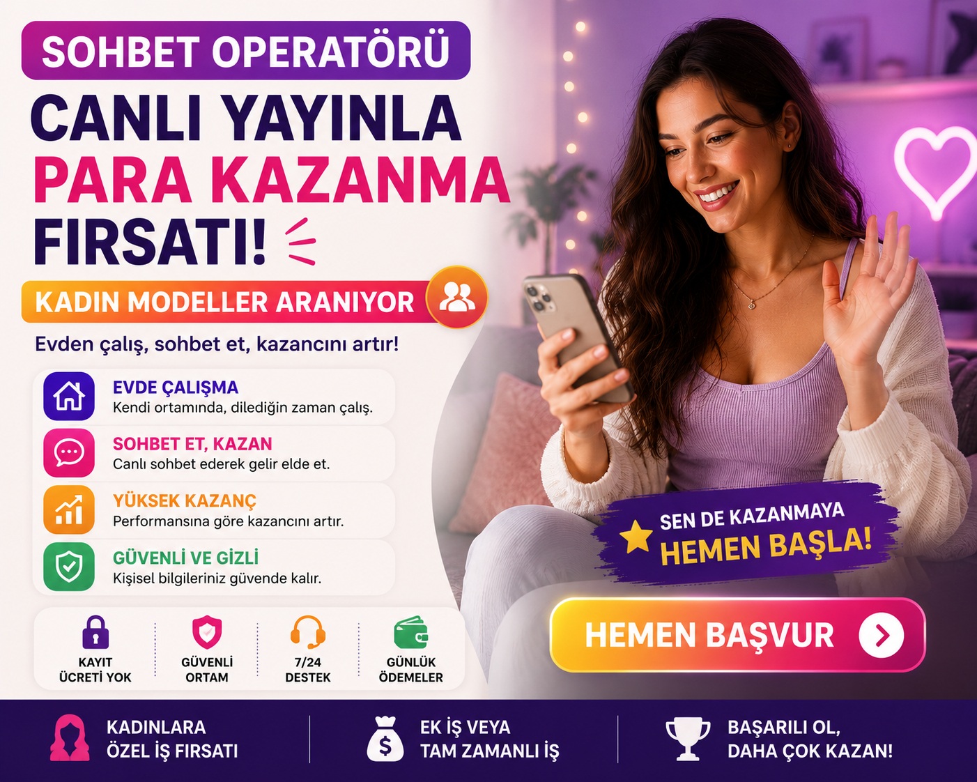 Sohbet Operatörü Canlı Yayınla Para Kazanma Fırsatı
