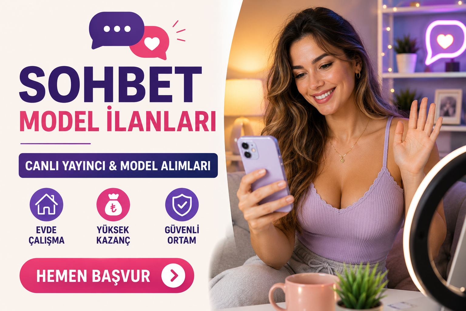 Evden Sohbet Operatörlüğü İle Para Kazanma: Saatlik 500 TL - 1500 TL Güncel İlan