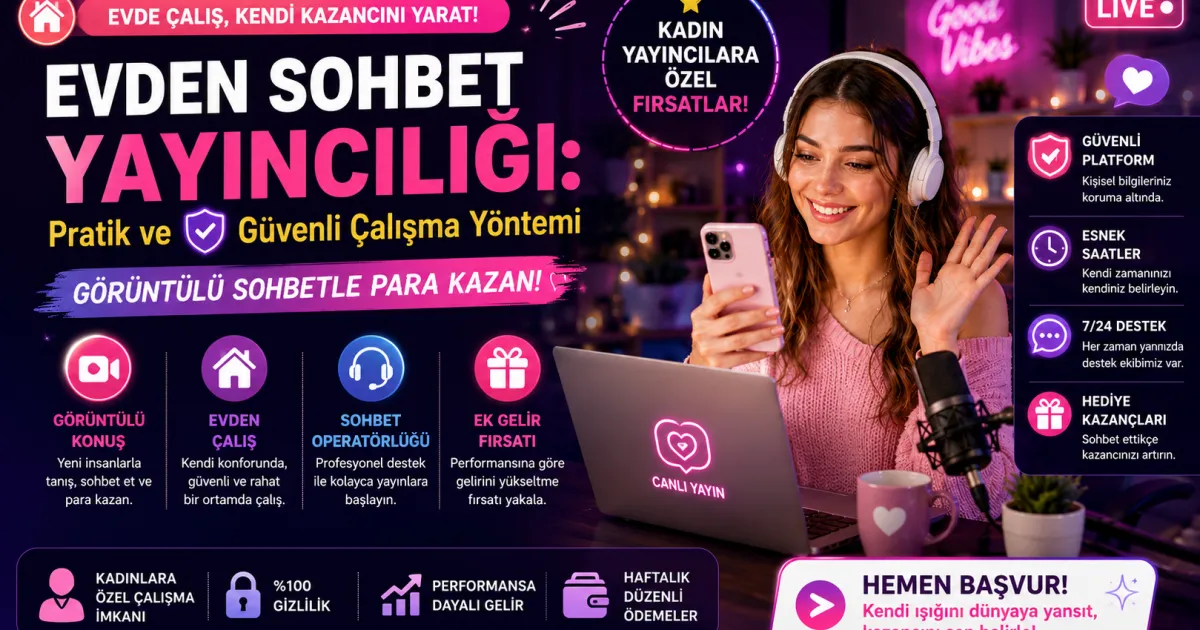 Ankara’da Evden Sohbet Yayıncılığı: Esnek ve Güvenli Ek Gelir