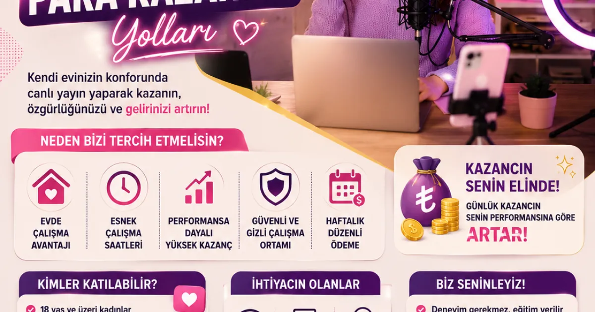Bayan Yayıncılar İçin Evden Yayın Yaparak Para Kazanma Yolları (2026)