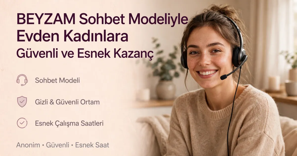 BEYZAM Sohbet Modeliyle Evden Kadınlara Güvenli ve Esnek Kazanç