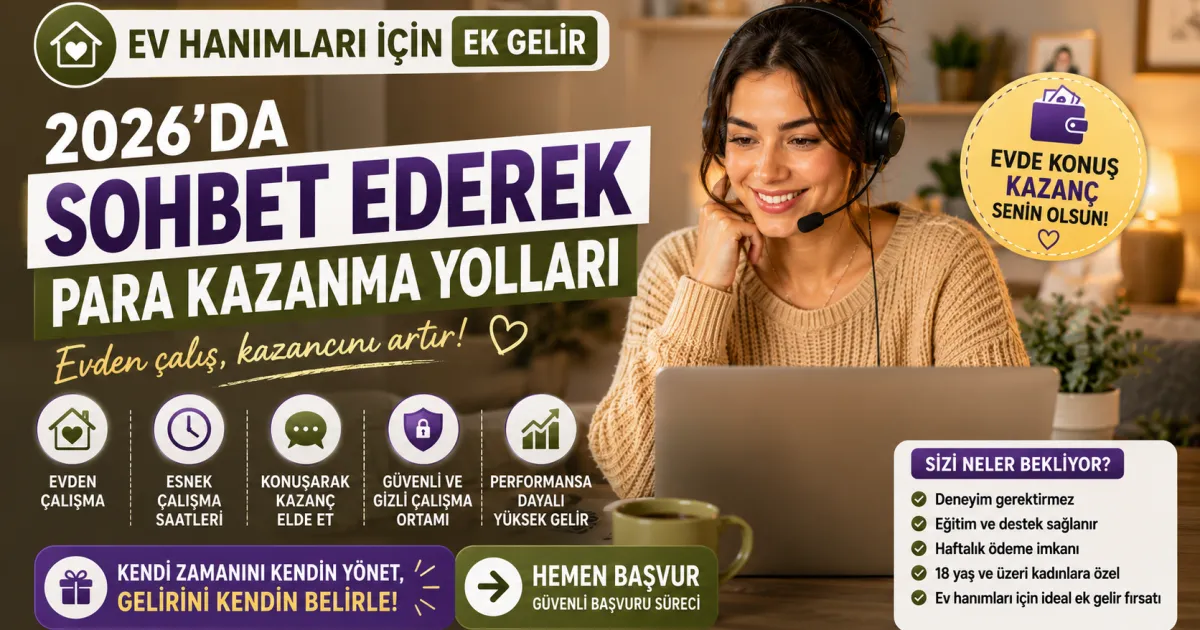 Ev Hanımları İçin Ek Gelir: 2026’da Sohbet Ederek Para Kazanma Yolları