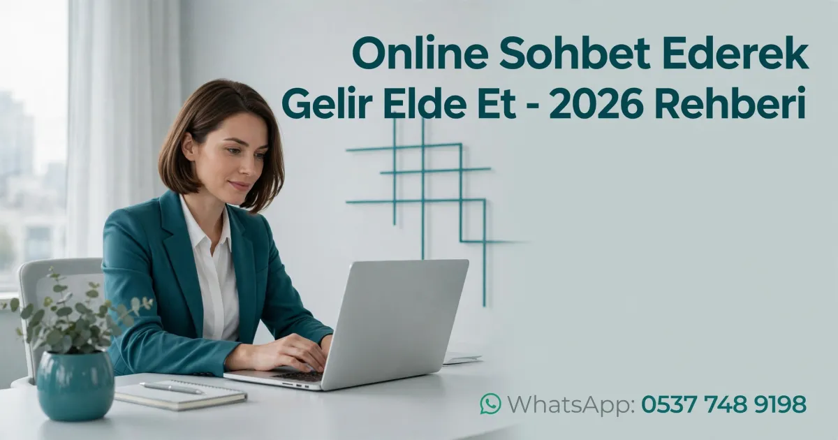 Ev Hanımlarına Evden Sohbet Operatörlüğü: Kameralı ve Yazılı Güvenli Çalışma Fırsatı