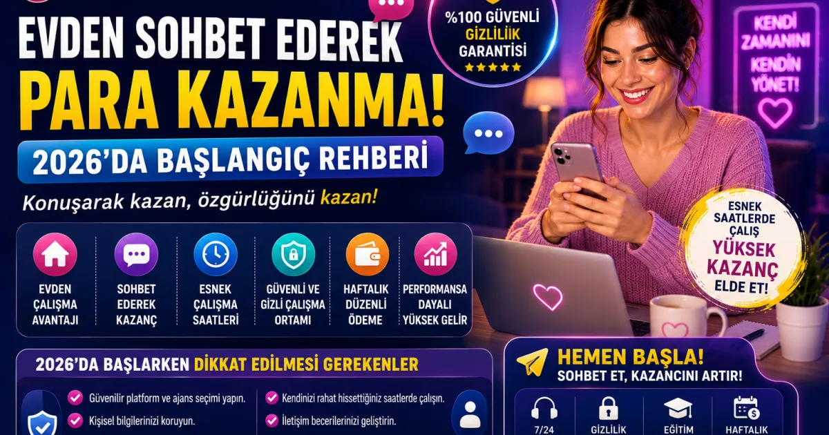 Evden Sohbet Ederek Para Kazanma: 2026'da Başlangıç Rehberi ve Dikkat Edilmesi Gerekenler