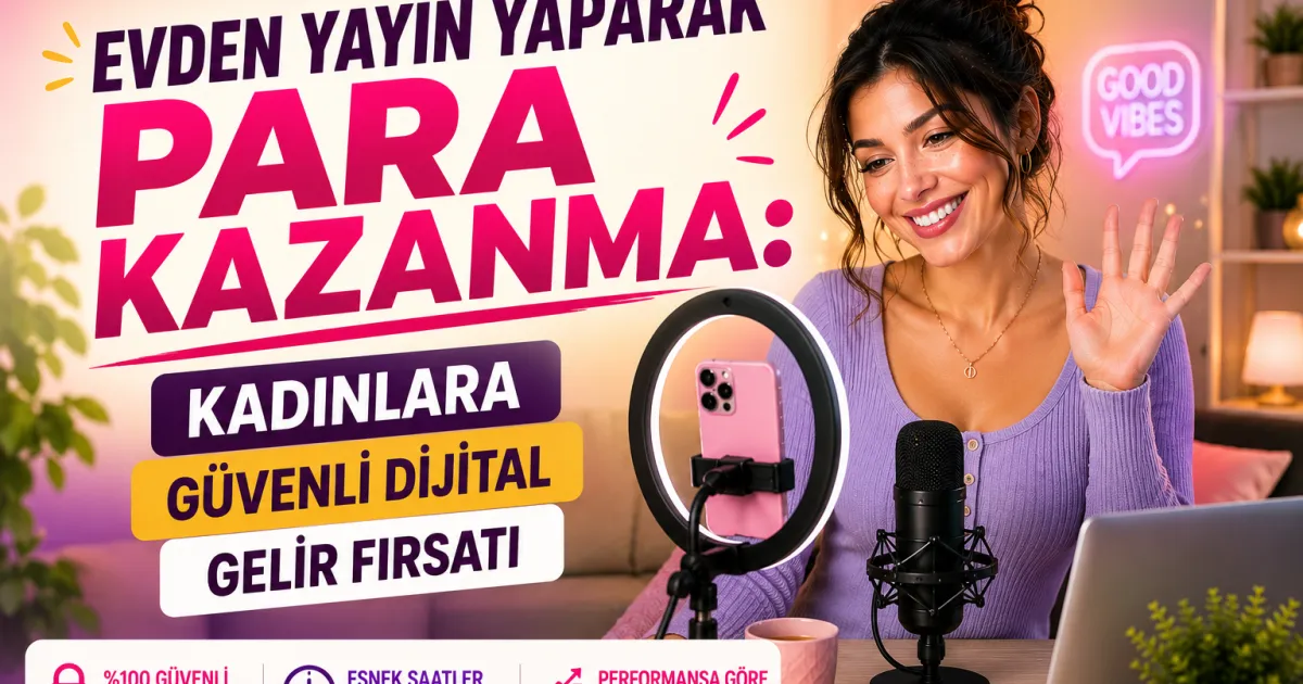 Evden Yayın Yaparak Para Kazanma: Kadınlara Güvenli Dijital Gelir Fırsatı