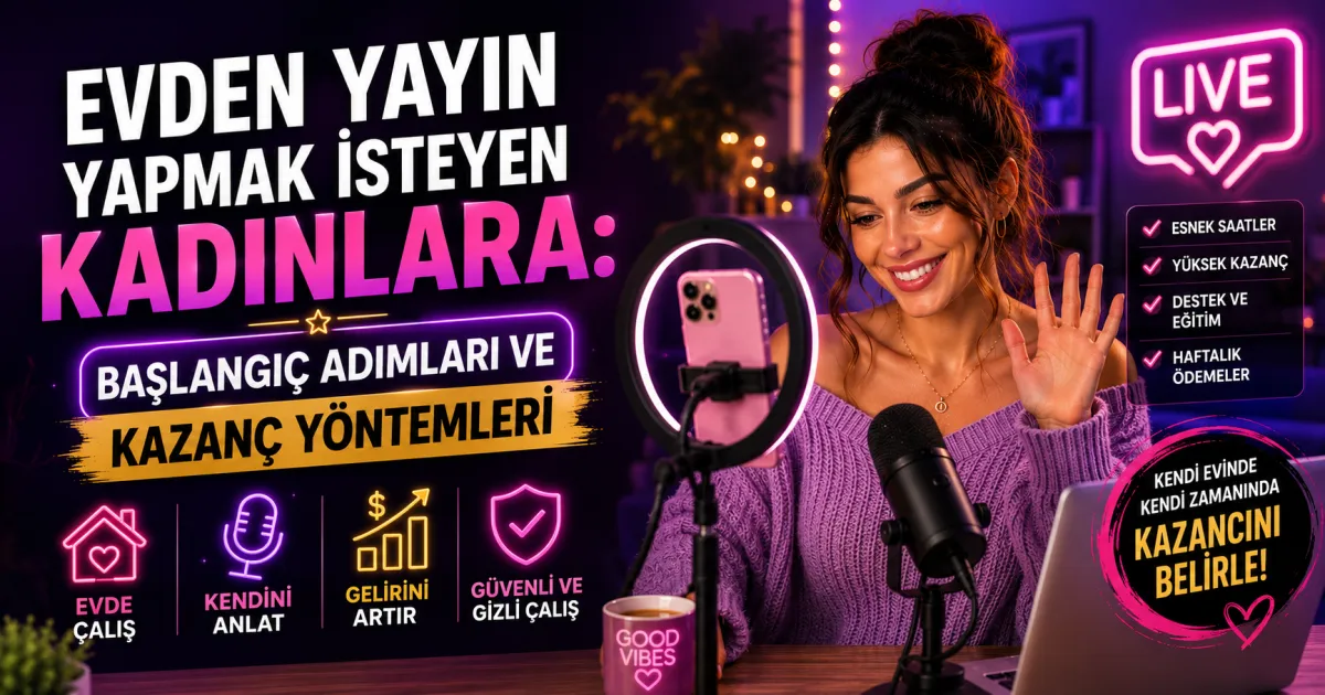 Evden Yayın Yapmak İsteyen Kadınlara: Başlangıç Adımları ve Kazanç Yöntemleri