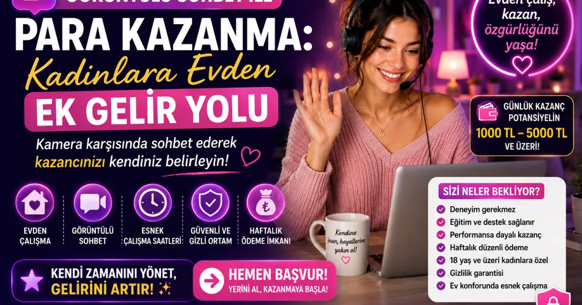 Görüntülü Sohbet ile Para Kazanma: 2026'da Kadınlara Evden Ek Gelir Yolu