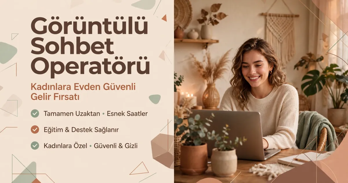 Görüntülü Sohbet Operatörü - Kadınlara Evden Güvenli Gelir Fırsatı