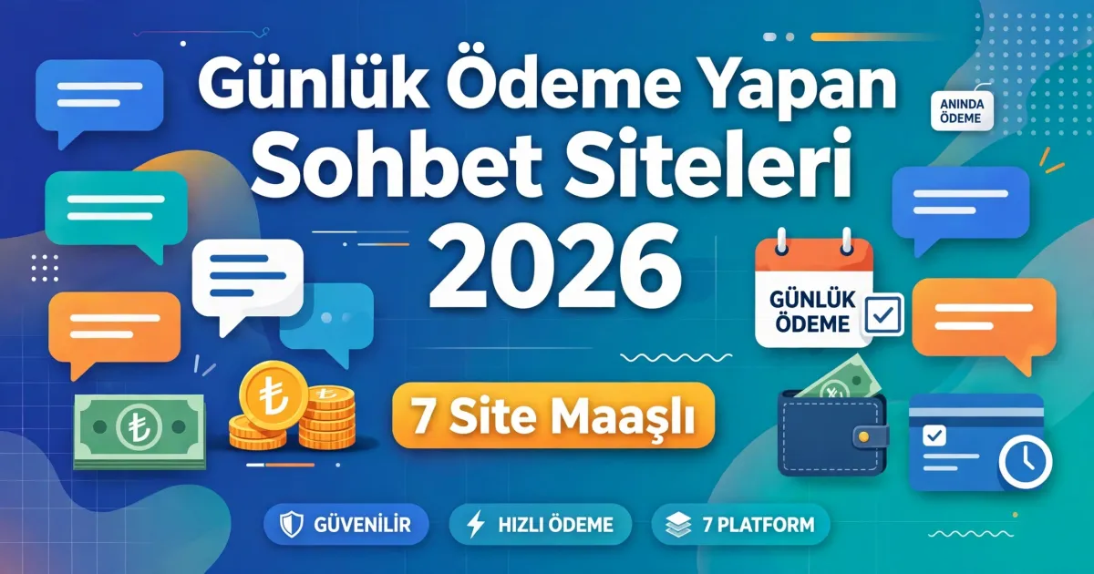 Günlük Ödeme Yapan Sohbet Siteleri 2026 - 7 Site Maaşlı