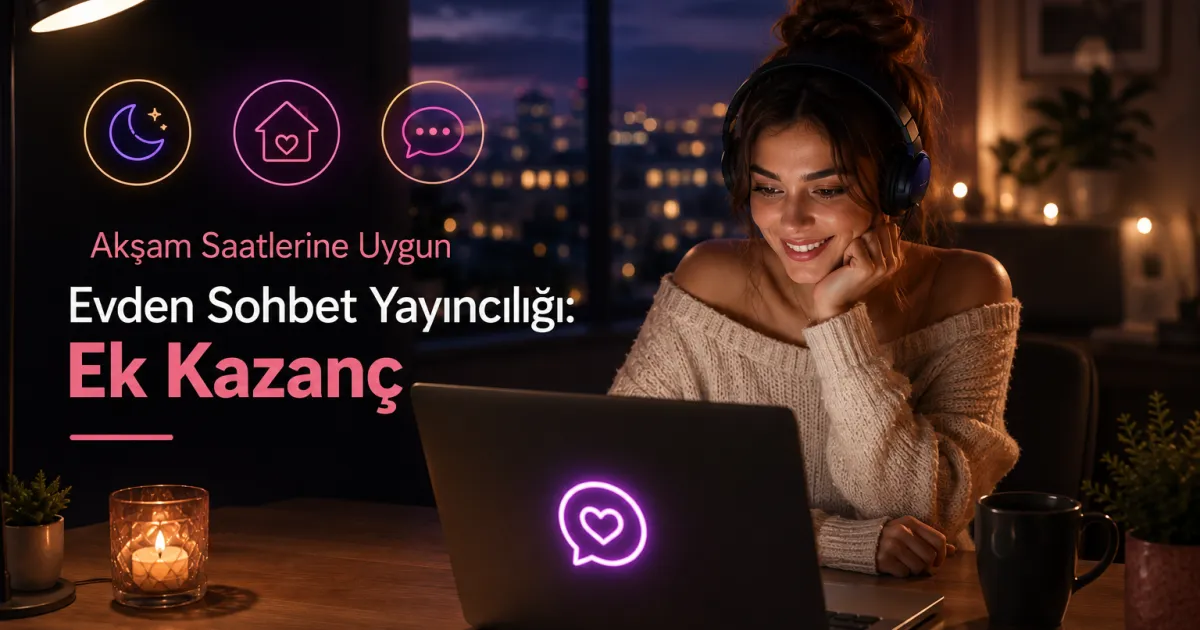 İzmir’de Evden Sohbet Yayıncılığı: Esnek Akşam Saatleriyle Güvenli Ek Gelir