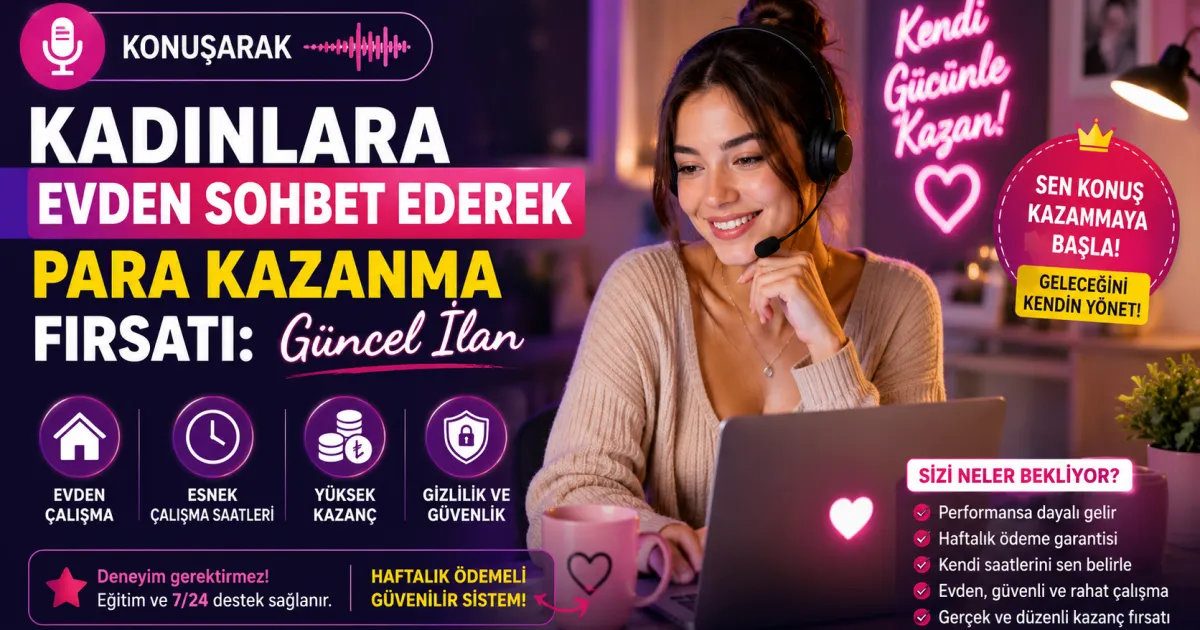 Kadınlara Evden Sohbet Ederek Para Kazanma Fırsatı: Güncel İlan