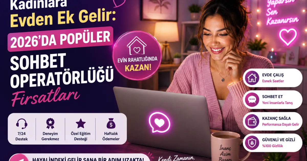 Kadınlara Evden Yazılı Sohbet ile Para Kazanma: 2026’da Güvenli ve Esnek Operatörlük