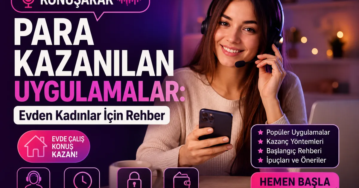 Konuşarak Para Kazanılan Uygulamalar: Evden Kadınlar İçin Rehber