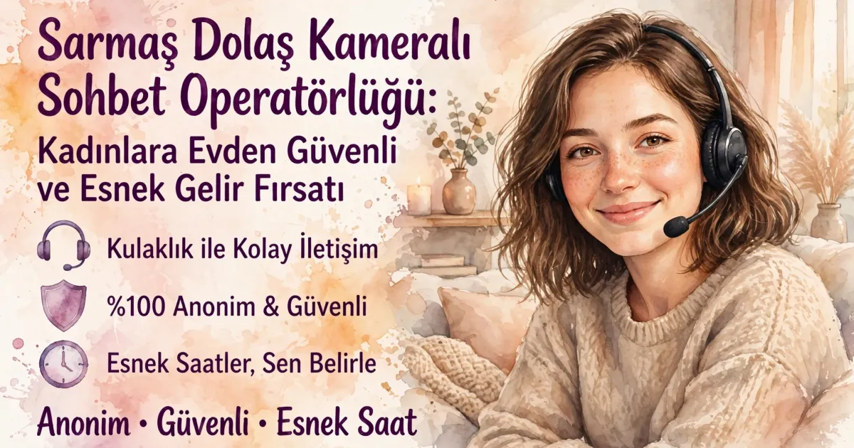 Sarmaş Dolaş Kameralı Sohbet Operatörlüğü: Kadınlara Evden Güvenli ve Esnek Gelir Fırsatı