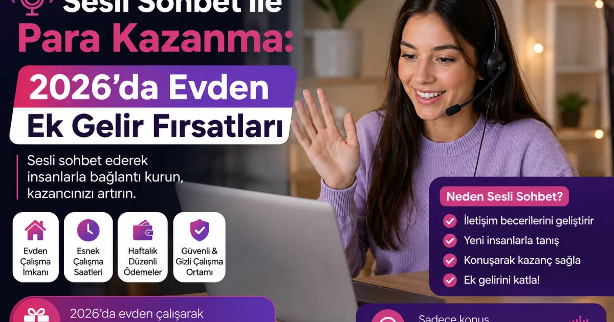 Sesli Sohbet ile Para Kazanma: 2026’da Evden Ek Gelir Fırsatları
