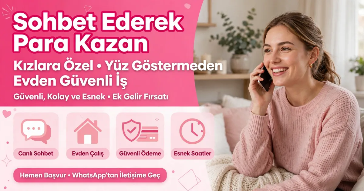 Sohbet Ederek Para Kazan - Kızlara Özel Yüz Göstermeden Evden İş