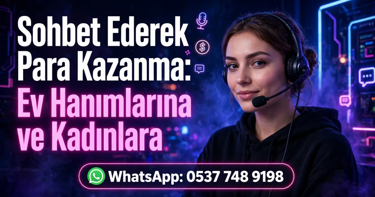 Sohbet Ederek Para Kazanma: Ev Hanımlarına ve Kadınlara Evden Dijital Gelir Yöntemi