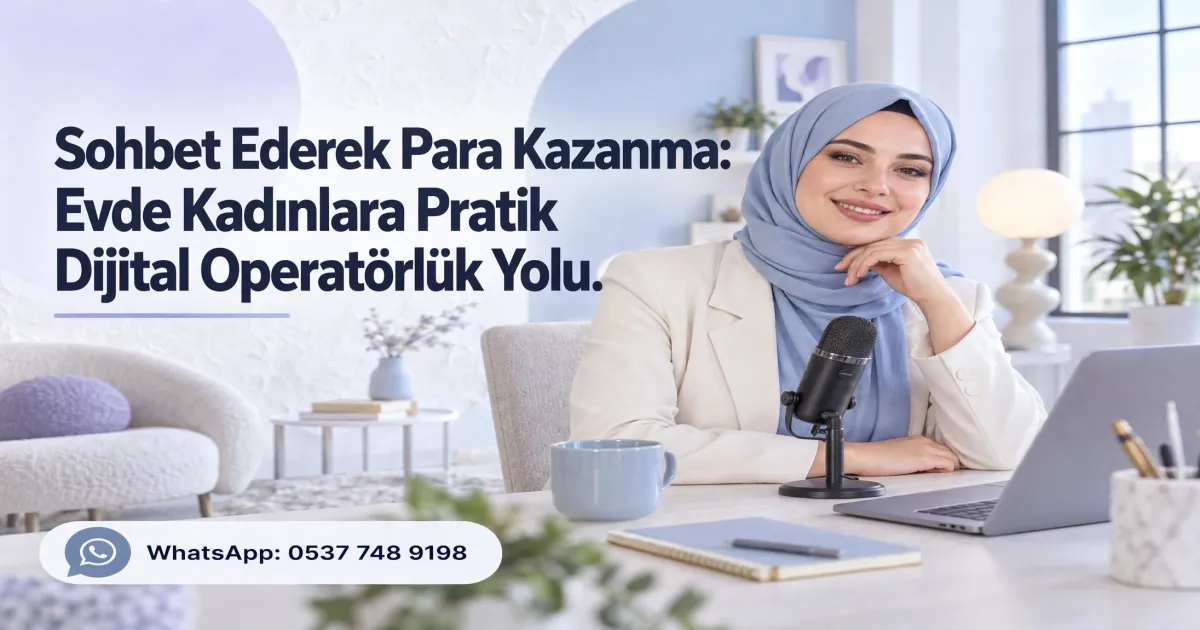 Sohbet Ederek Para Kazanma: Evde Kadınlara Pratik Dijital Operatörlük Yolu