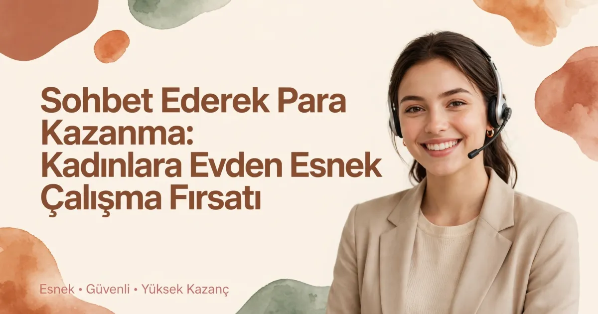 Sohbet Ederek Para Kazanma: Kadınlara Evden Esnek Dijital Çalışma Fırsatı