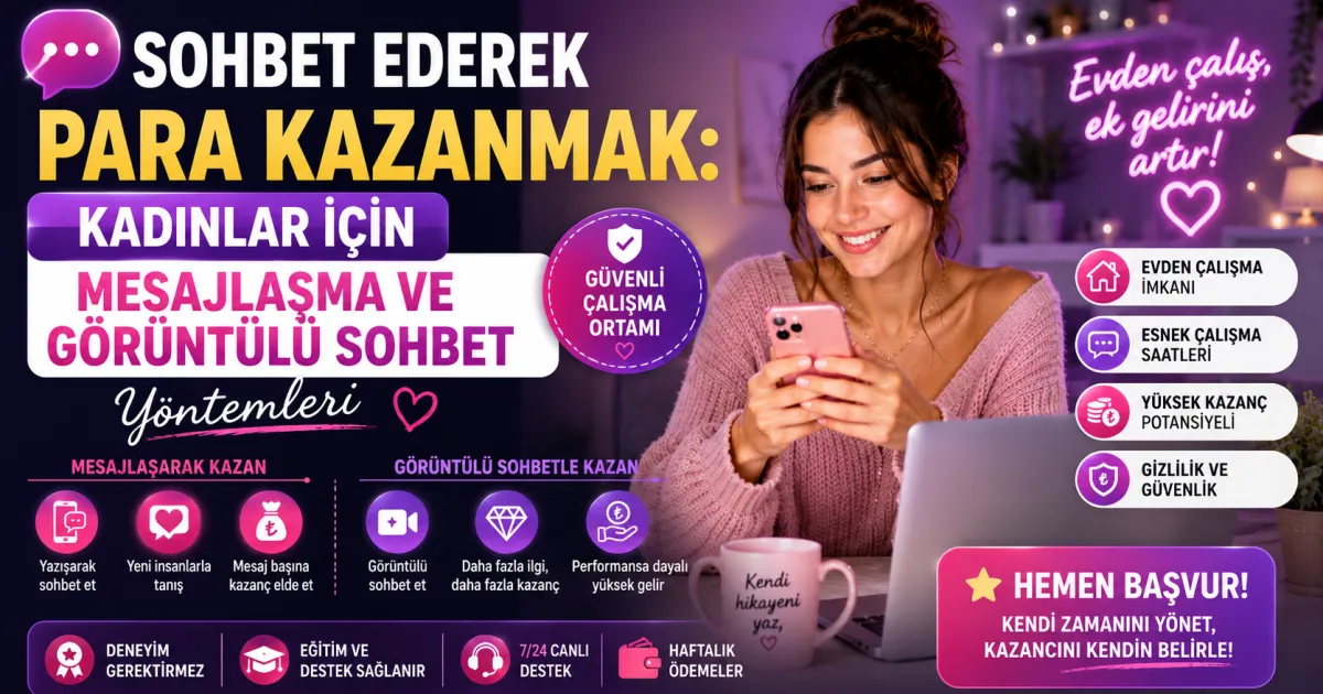 Sohbet Ederek Para Kazanmak: Kadınlar İçin Mesajlaşma ve Görüntülü Sohbet Yöntemleri (2026)