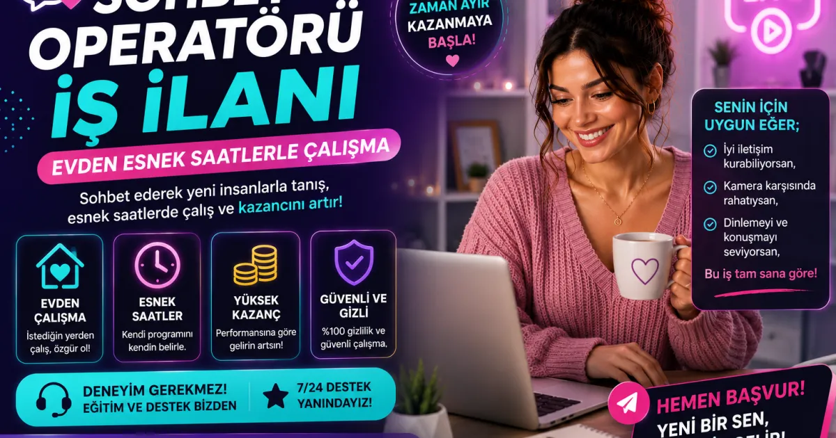 Sohbet Operatörü İş İlanı — Evden Esnek Saatlerle Çalışma