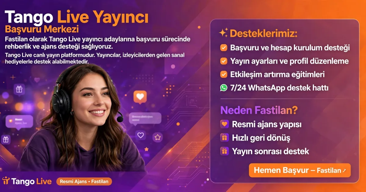 Tango Live Yayıncı Başvuru Merkezi