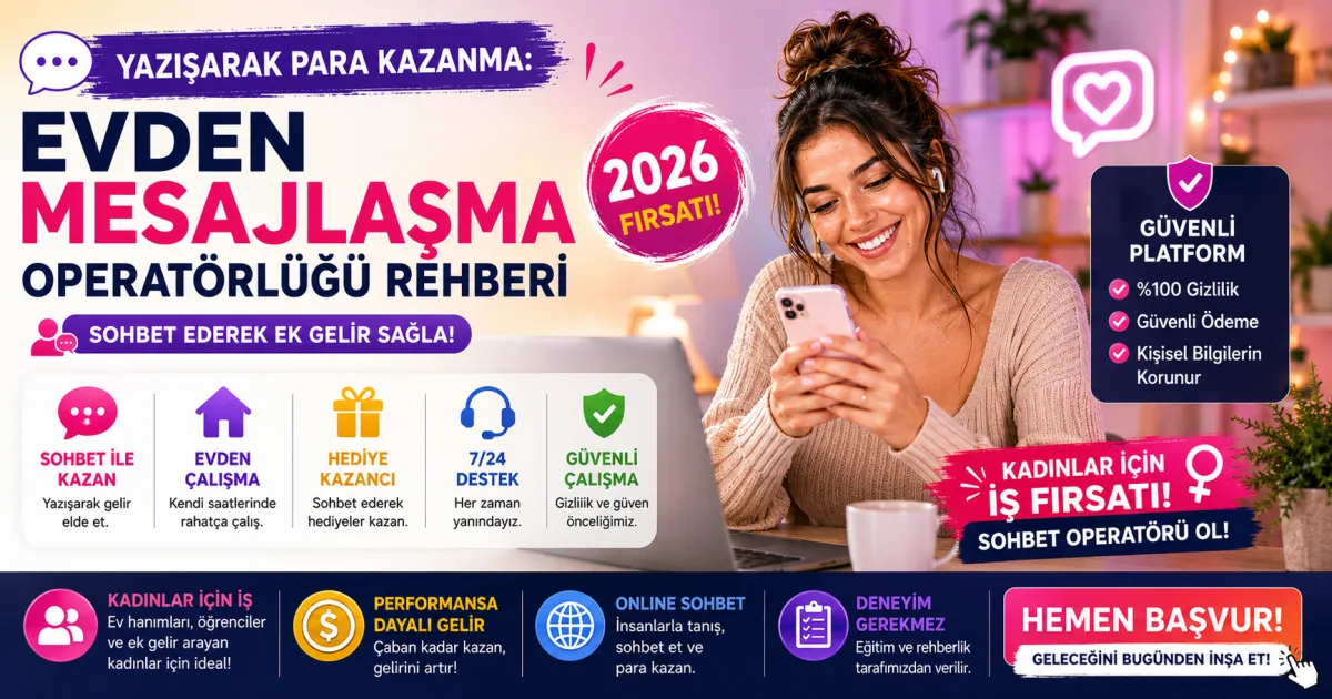 Yazışarak Para Kazanma: Evden Mesajlaşma Operatörlüğü Rehberi (2026)