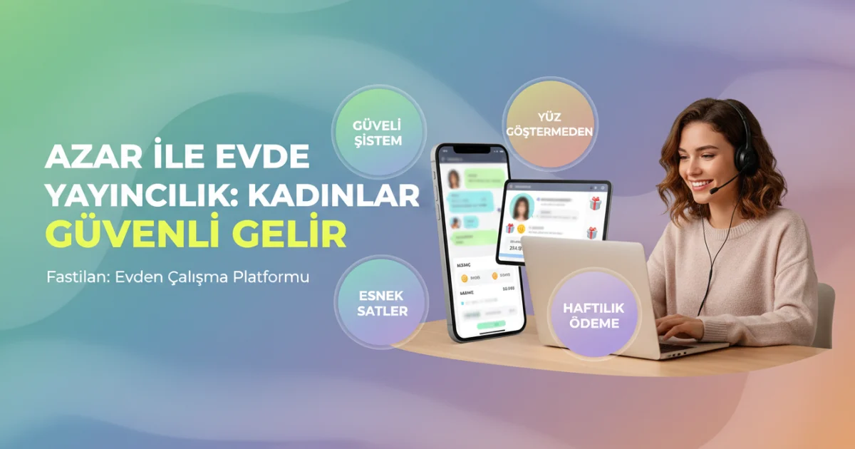 Azar ile Evden Yayıncılık: Kadınlara Yüz Göstermeden Güvenli ve Esnek Gelir Fırsatı
