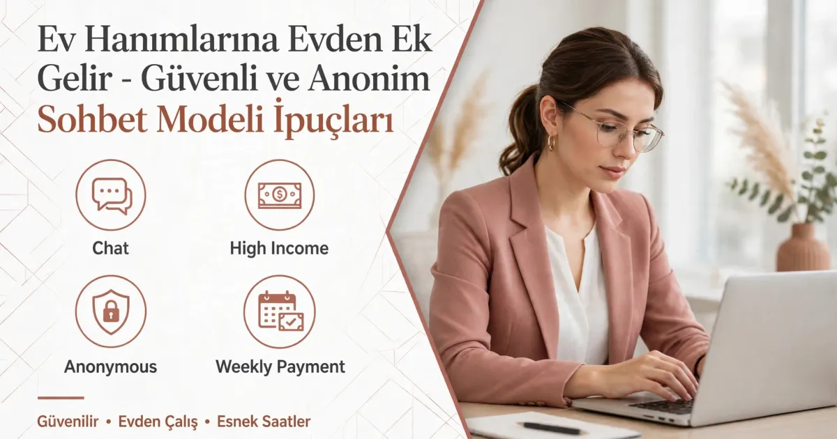 Ev Hanımlarına Evden Ek Gelir Arayanlara Güvenli ve Anonim Sohbet Modeli İpuçları