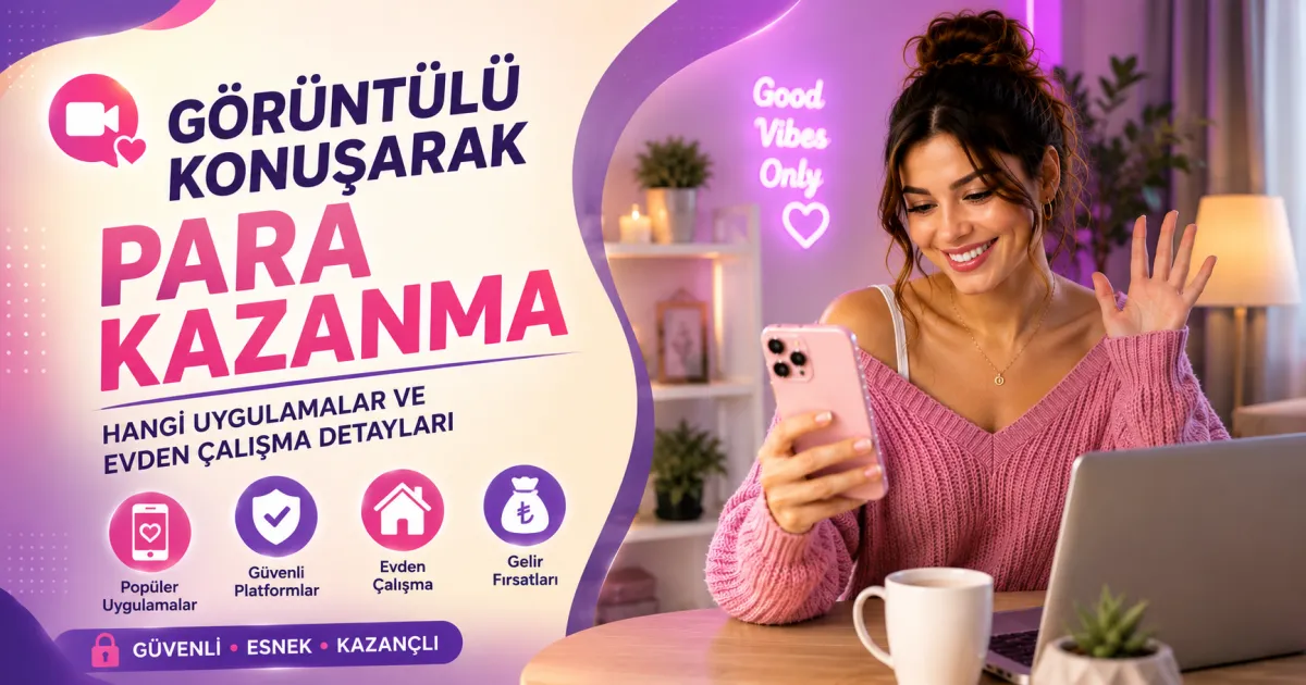 Görüntülü Konuşarak Para Kazanma: Hangi Uygulamalar ve Evden Çalışma Detayları (2026)