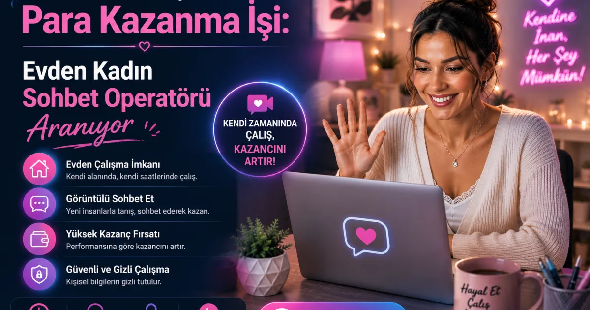 Görüntülü Konuşarak Para Kazanma İşi: Evden Kadın Sohbet Operatörü Aranıyor (2026)
