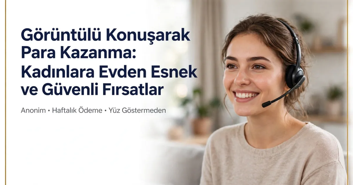 Görüntülü Konuşarak Para Kazanma: Kadınlara Evden Esnek ve Güvenli Fırsatlar