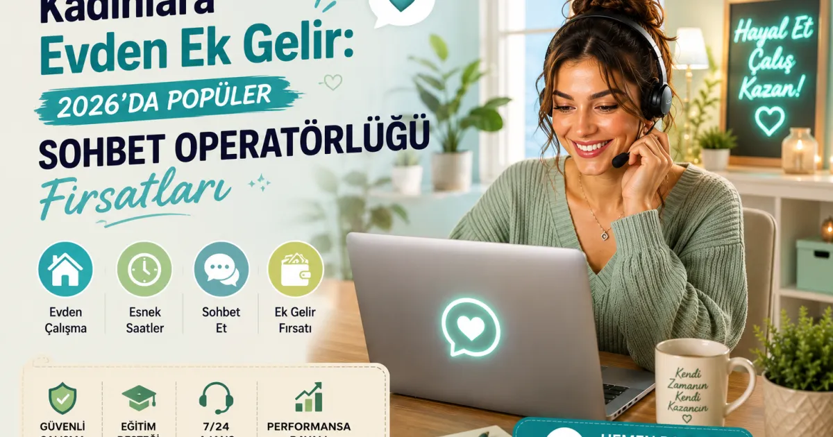 Kadınlara Evden Ek Gelir: 2026'da Popüler Sohbet Operatörlüğü Fırsatları