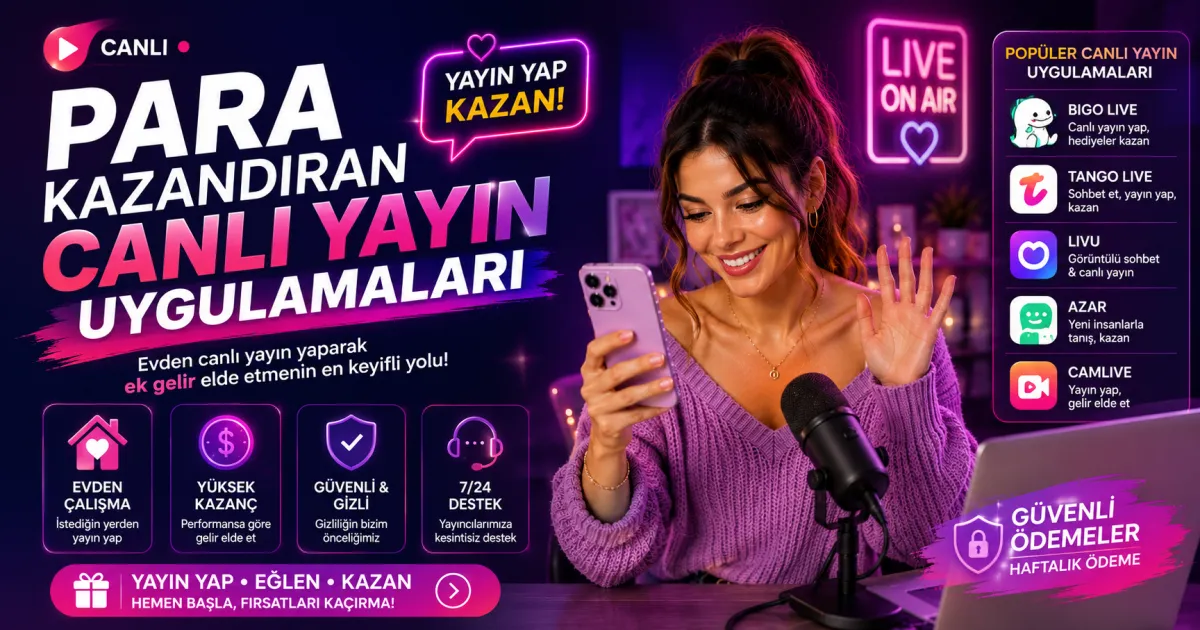 Para Kazandıran Canlı Yayın Uygulamaları