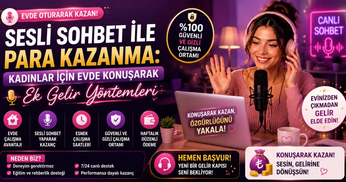 Sesli Sohbet ile Para Kazanma: Kadınlar İçin Evde Konuşarak Ek Gelir Yöntemleri (2026)