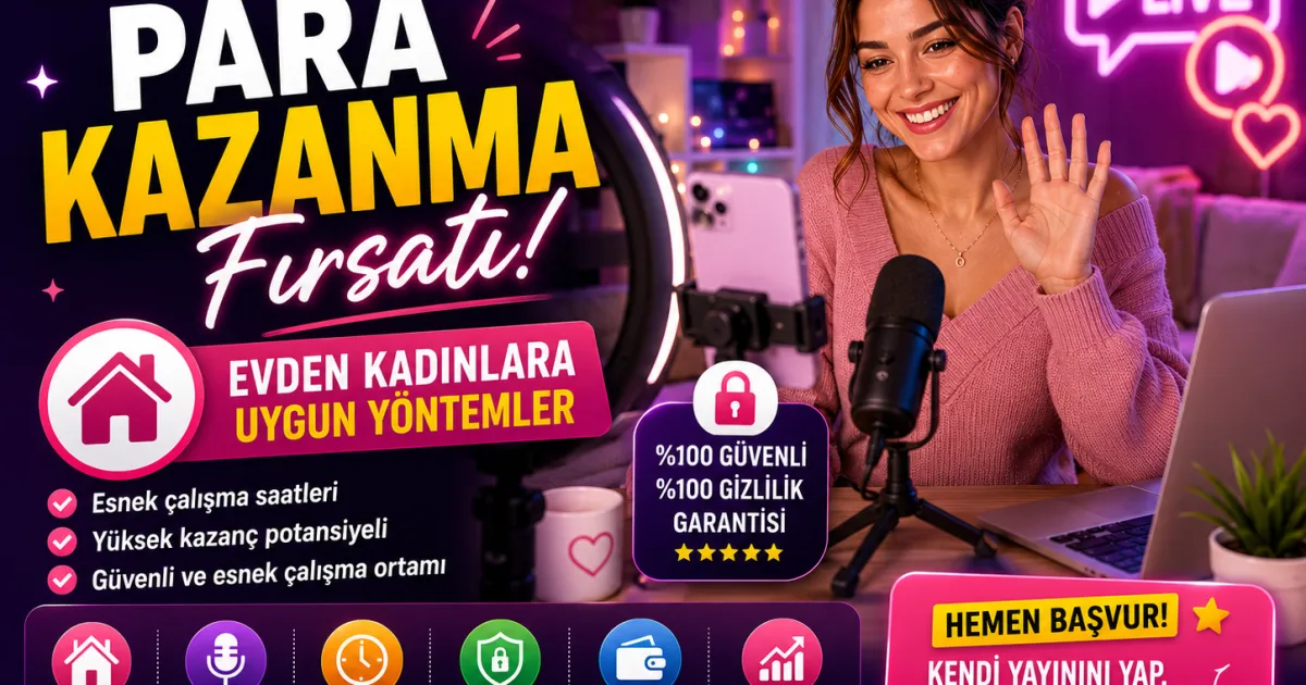 Yayın Yaparak Para Kazanma Fırsatı: Evden Kadınlara Uygun Yöntemler (2026)
