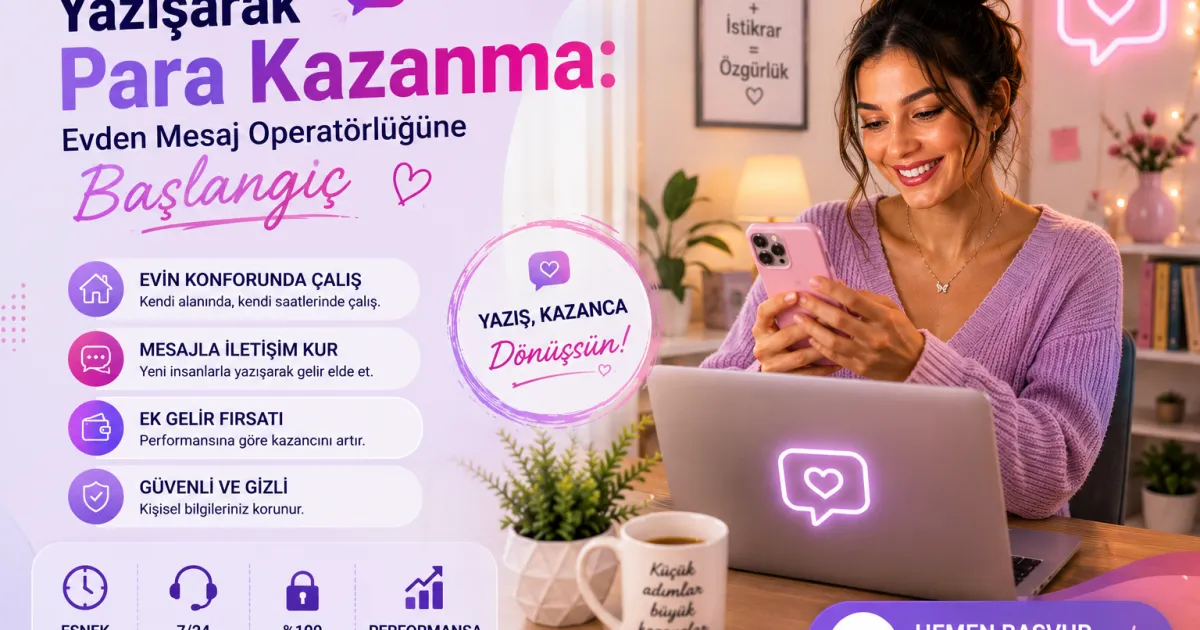 Yazışarak Para Kazanma: Evden Mesaj Operatörlüğüne Başlangıç Rehberi (2026)